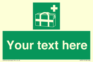 Custom sign safe condition Medical grab bag